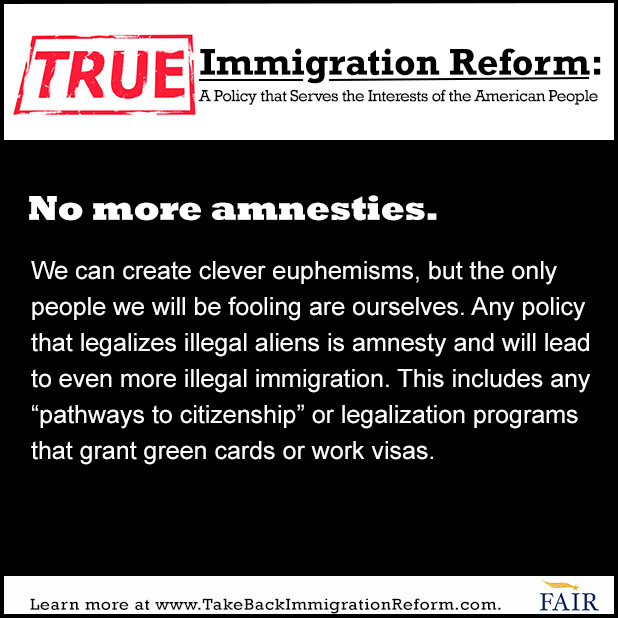 True Immigration Reform: No More Amnesties