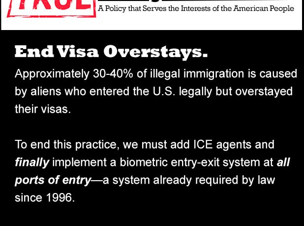 What True Immigration Reform Looks Like: End Visa Overstays