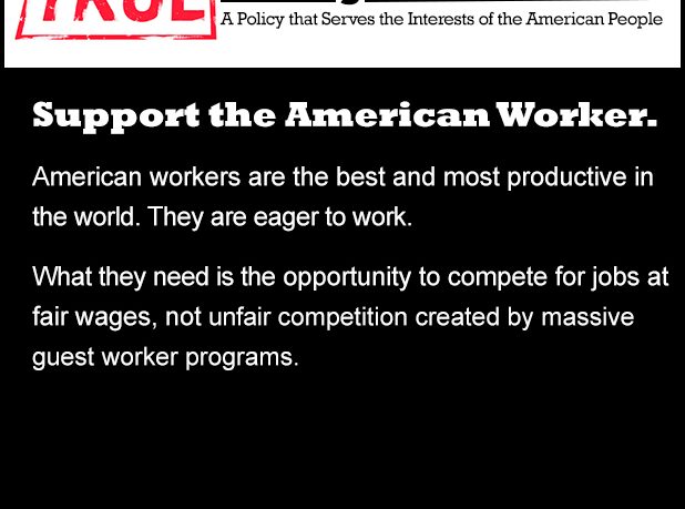 True Immigration Reform: Support the American Worker