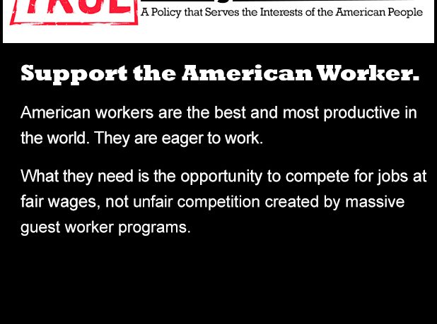 True Immigration Reform: Support the American Worker