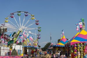 Rides, Games and Crowds of People at Minnesota State Fair