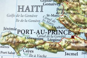 Port-au-Prince drawn out on the map