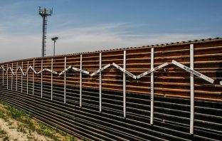 Photo of the border wall in Tijuana and San Diego