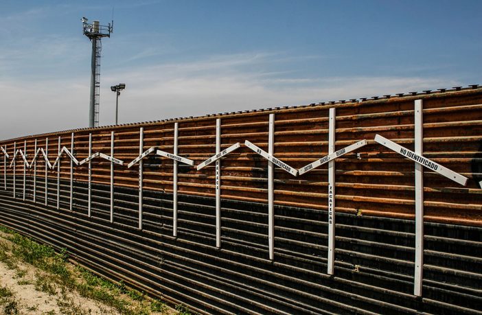 Photo of the border wall in Tijuana and San Diego