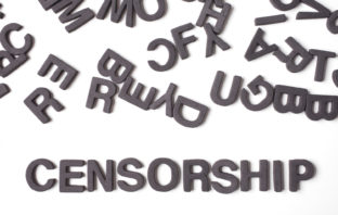 Letters and the word censorship