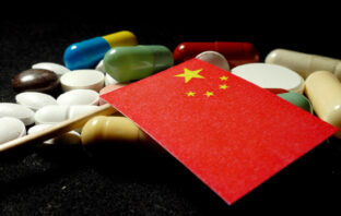 Chinese flag and medicine