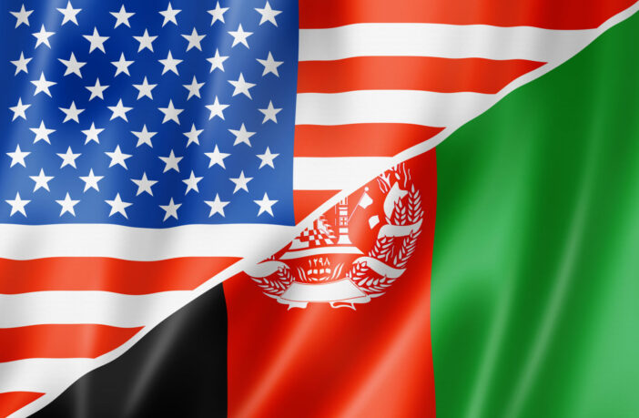 United States and Afghanistan flags